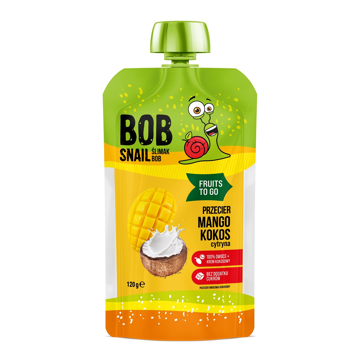 BOBSNAIL Smoothie mango-kokos-cytryna bez dodatku cukru