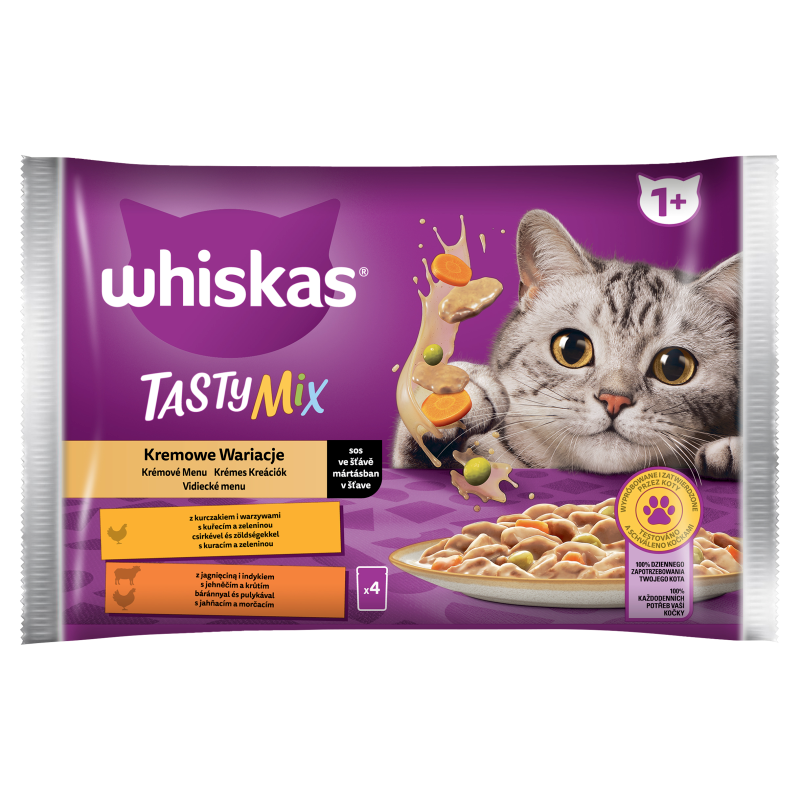 WHISKAS Mokra karma dla kotów - Kremowe wariacje (4 x 85g) frisco.pl