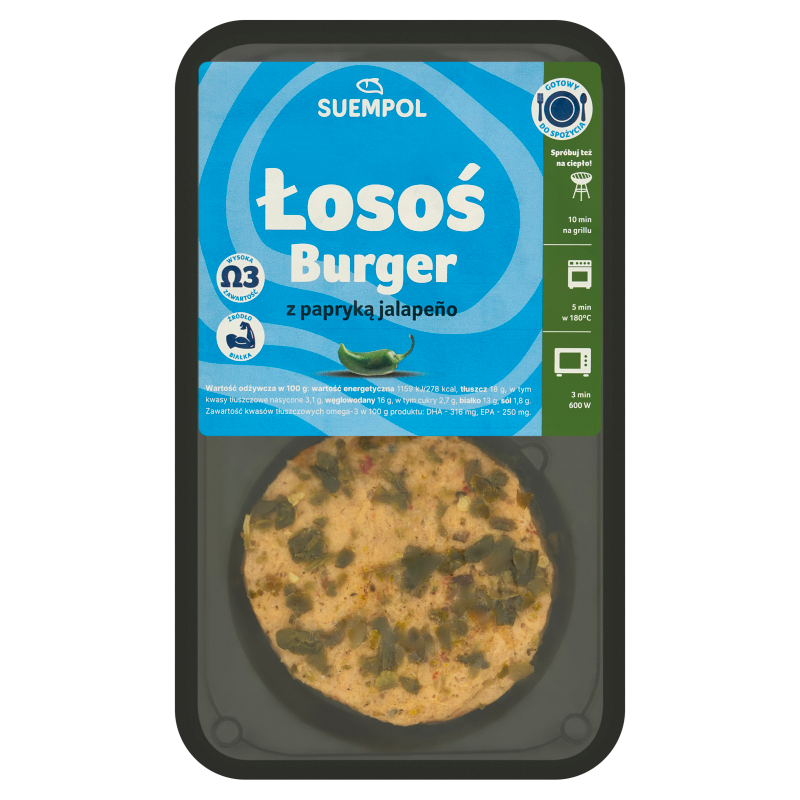 SUEMPOL Burger z Łososia z papryką jalapeno frisco.pl
