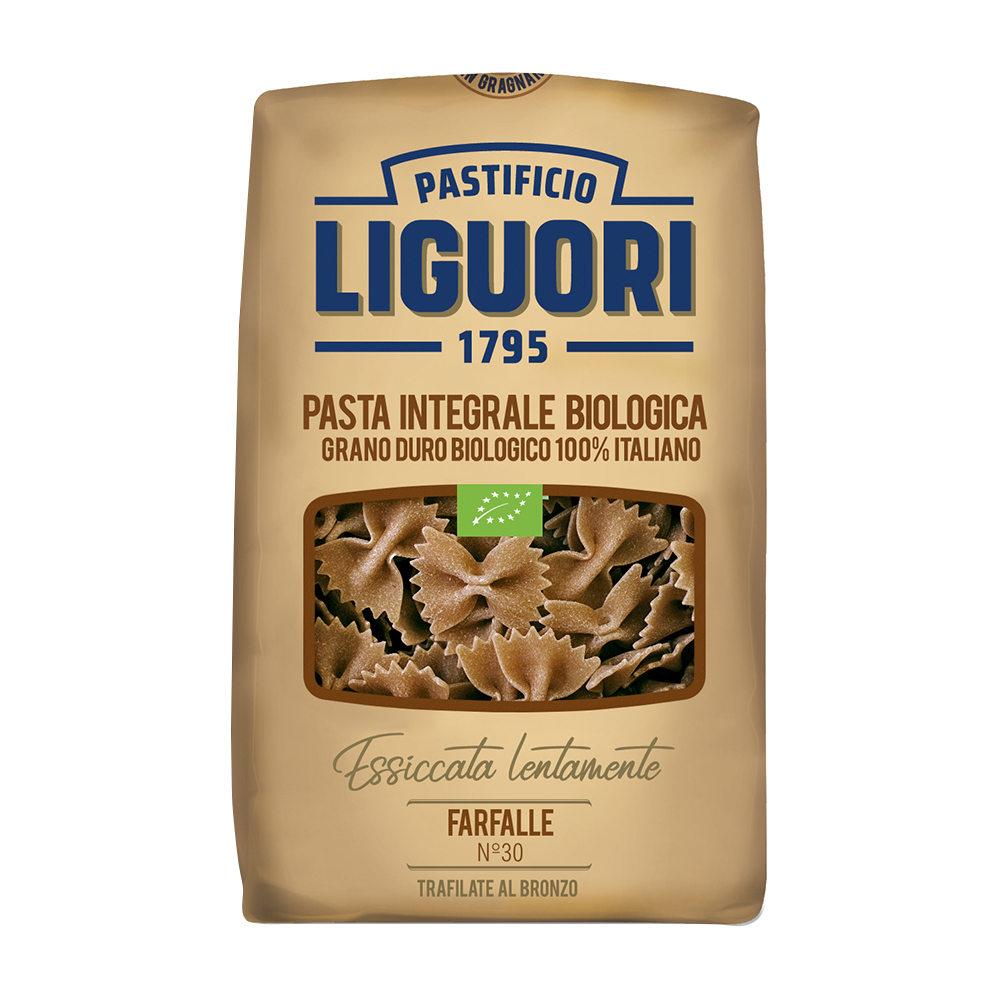 LIGUORI Makaron kokardki (farfalle) pełnoziarnisty BIO
