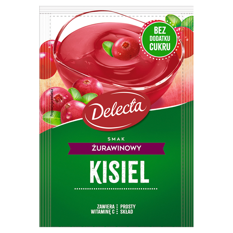 DELECTA Kisiel o smaku żurawinowym (bez dodatku cukru) frisco.pl