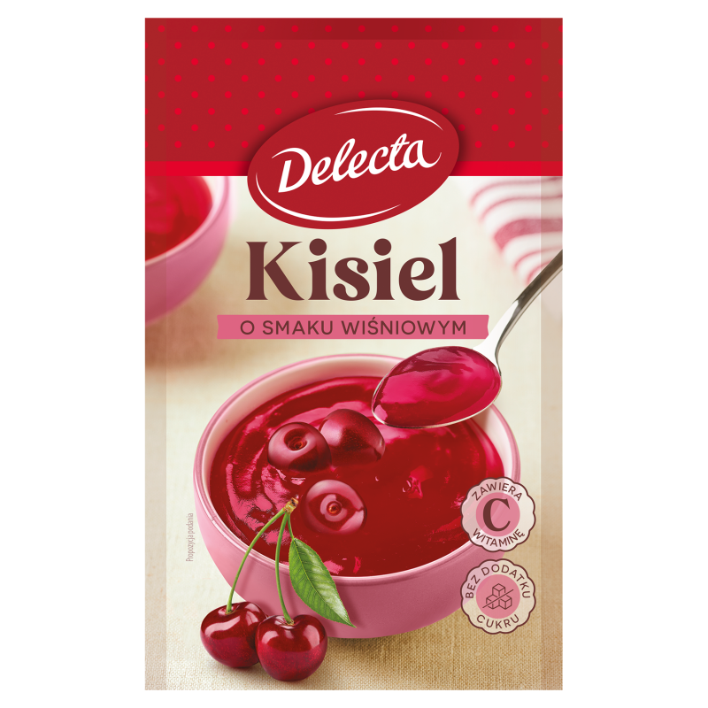 DELECTA Kisiel o smaku wiśniowym (bez dodatku cukru)