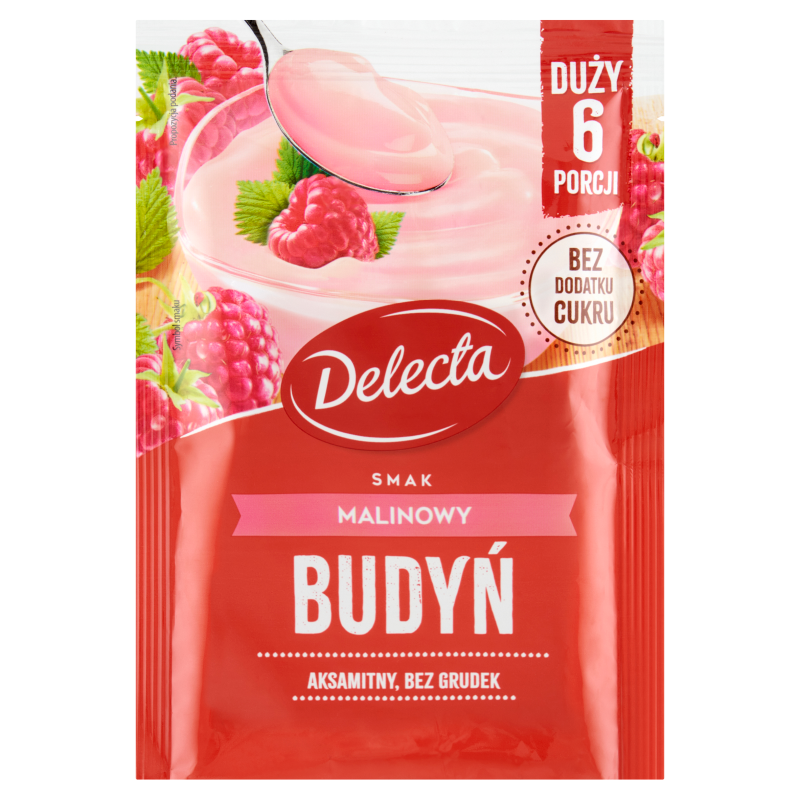 DELECTA Budyń o smaku malinowym (bez cukru) frisco.pl