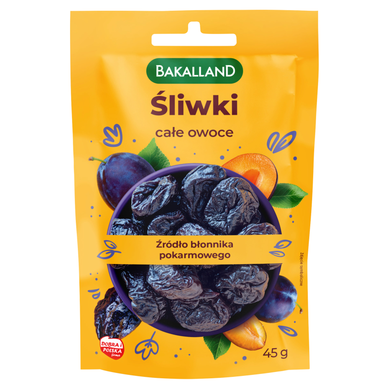 BAKALLAND Śliwki suszone (całe owoce)