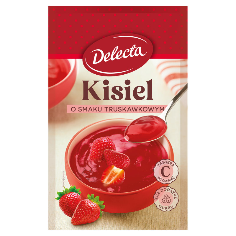 DELECTA Kisiel o smaku truskawkowym (bez dodatku cukru)