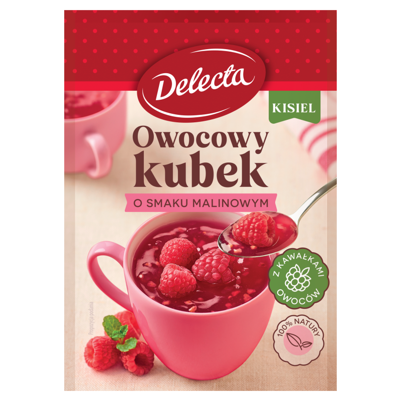 DELECTA Owocowy Kubek Kisiel o smaku malinowym