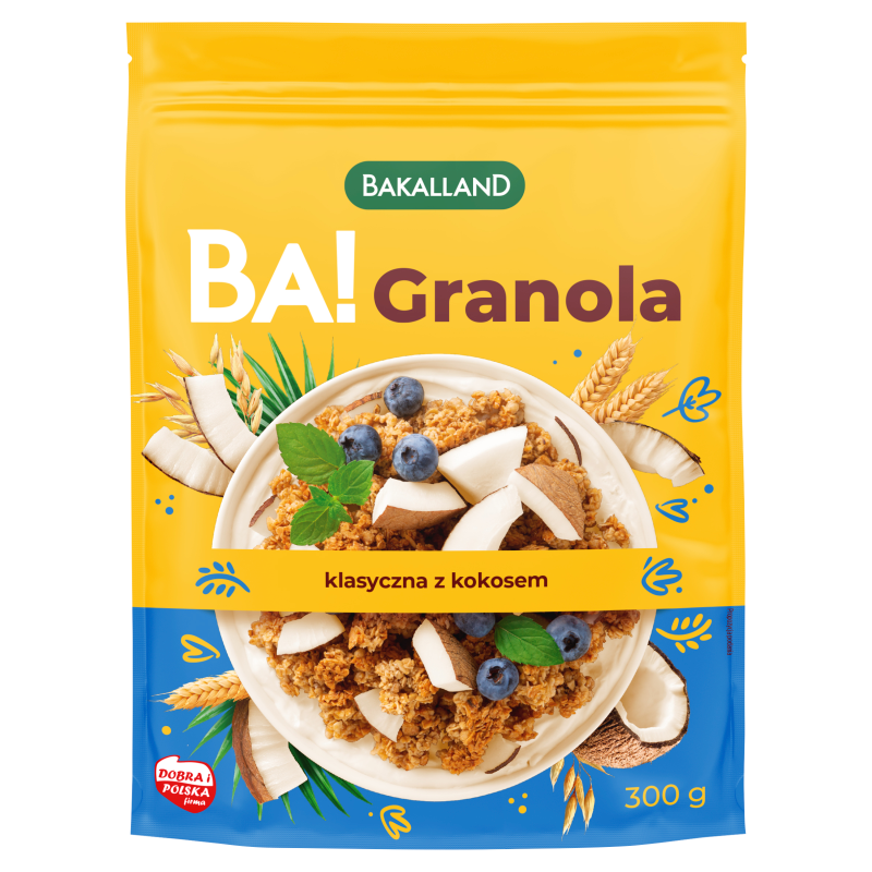 BAKALLAND BA! Granola klasyczna z kokosem frisco.pl