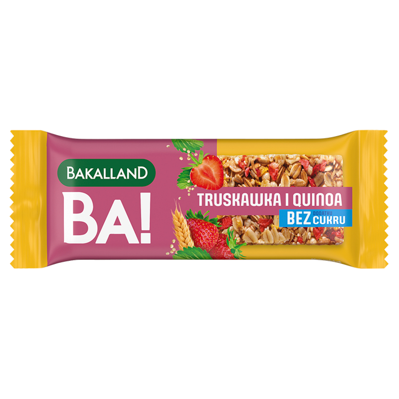 BAKALLAND BA! Baton 5 zbóż Truskawka & Quinoa frisco.pl