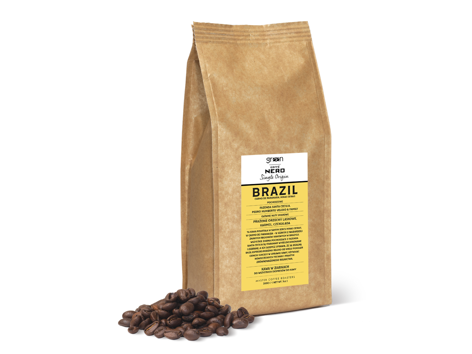 GREEN CAFFE NERO Single Origin Brazil Kawa ziarnista