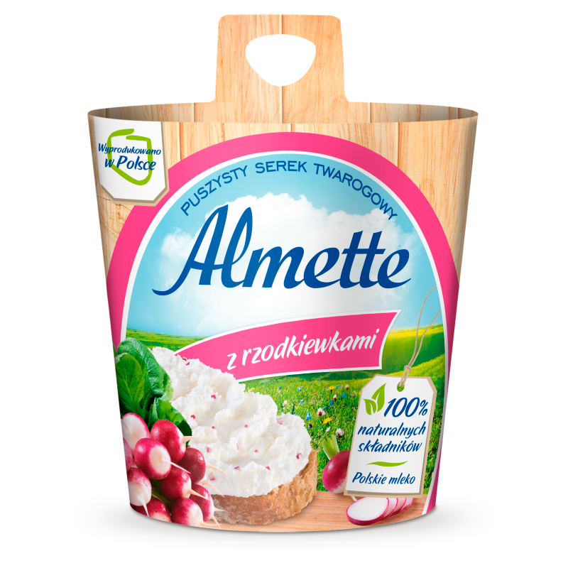 ALMETTE Serek twarogowy z rzodkiewkami