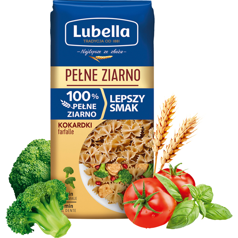 LUBELLA Pełne Ziarno Makaron kokardki pełnoziarniste (farfalle) frisco.pl