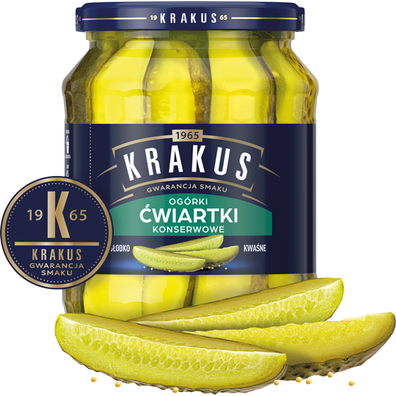 KRAKUS Ogórki ćwiartki konserwowe frisco.pl