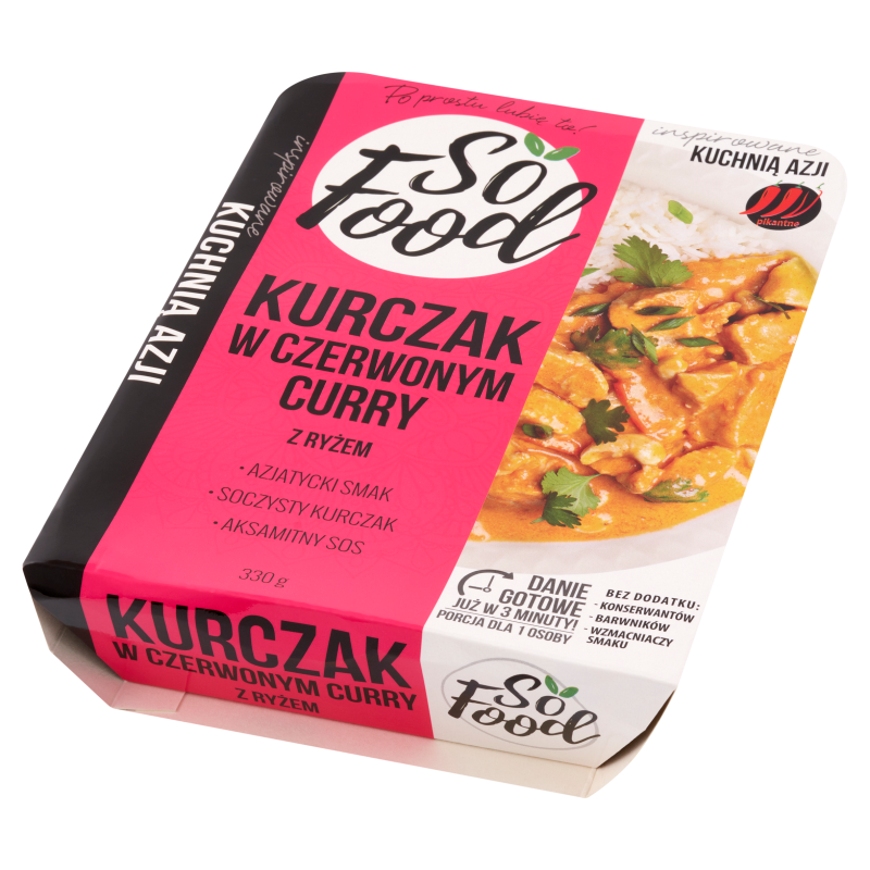 SO FOOD Kurczak w czerwonym curry z ryżem