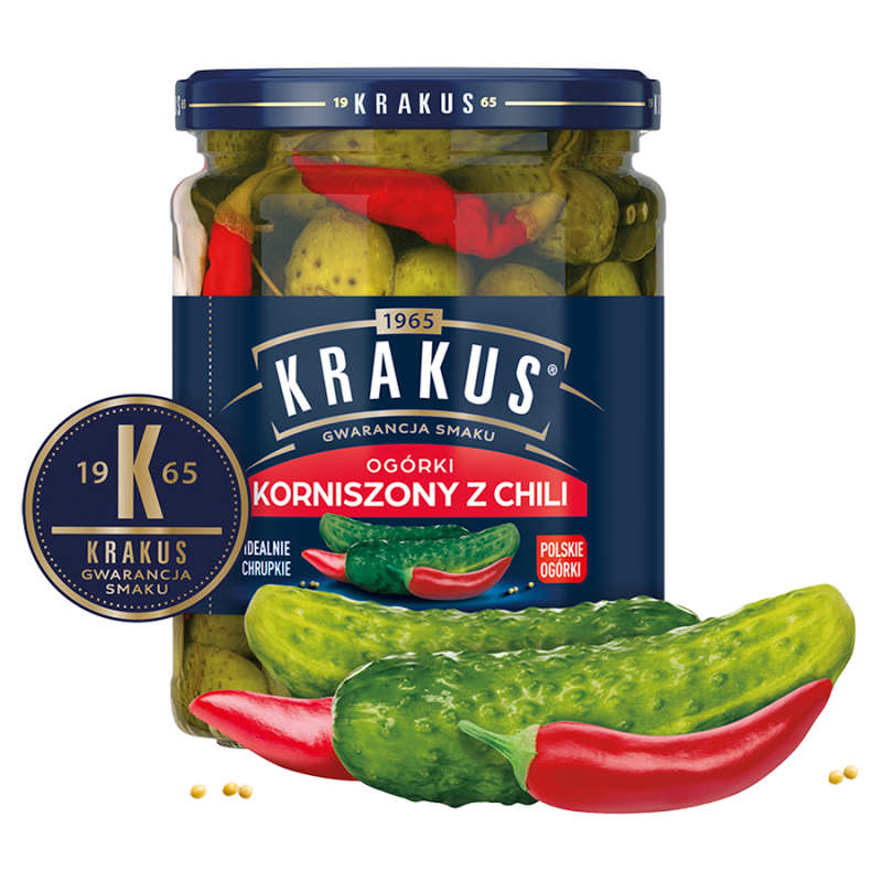 KRAKUS Ogórki korniszony z chili frisco.pl