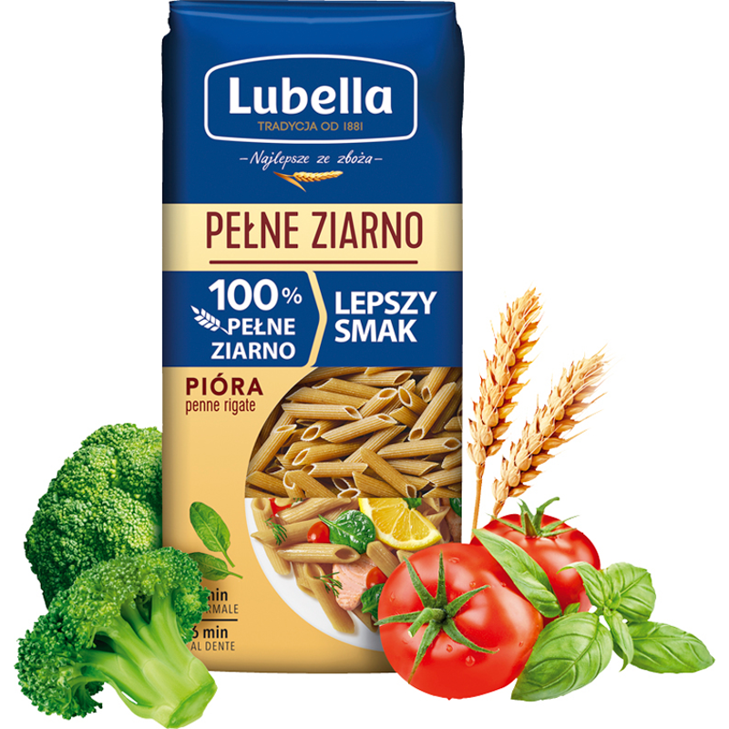 LUBELLA Pełne Ziarno Makaron pióra pełnoziarniste (penne rigate) frisco.pl