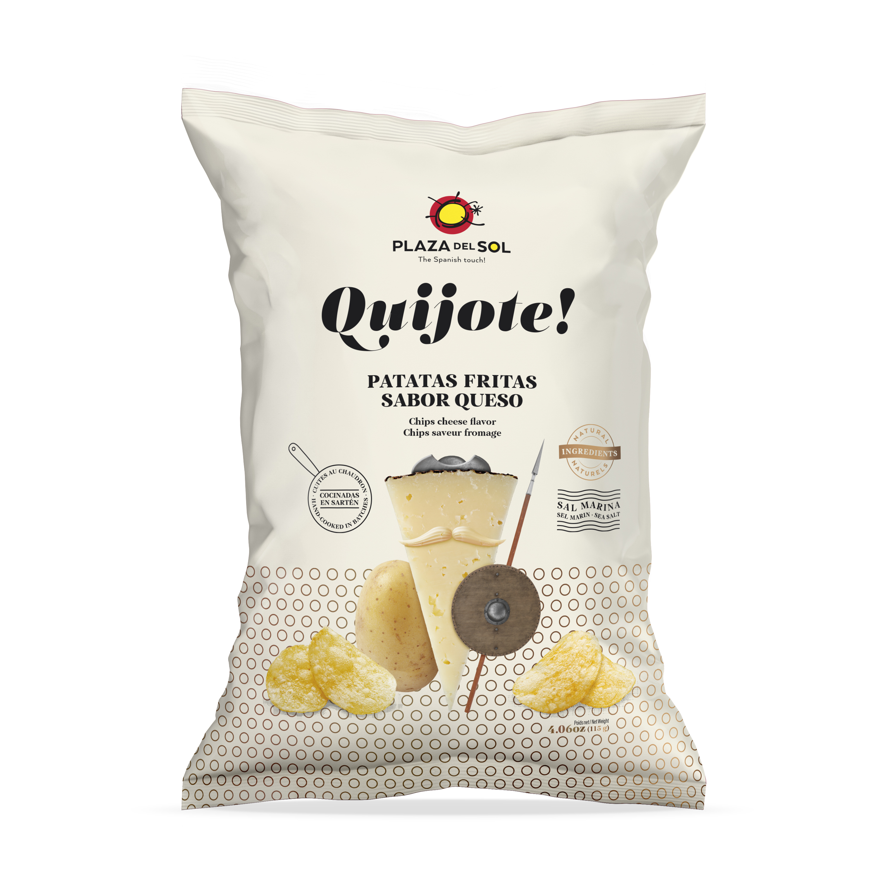 PLAZA DEL SOL Chipsy ziemniaczane o smaku sera manchego