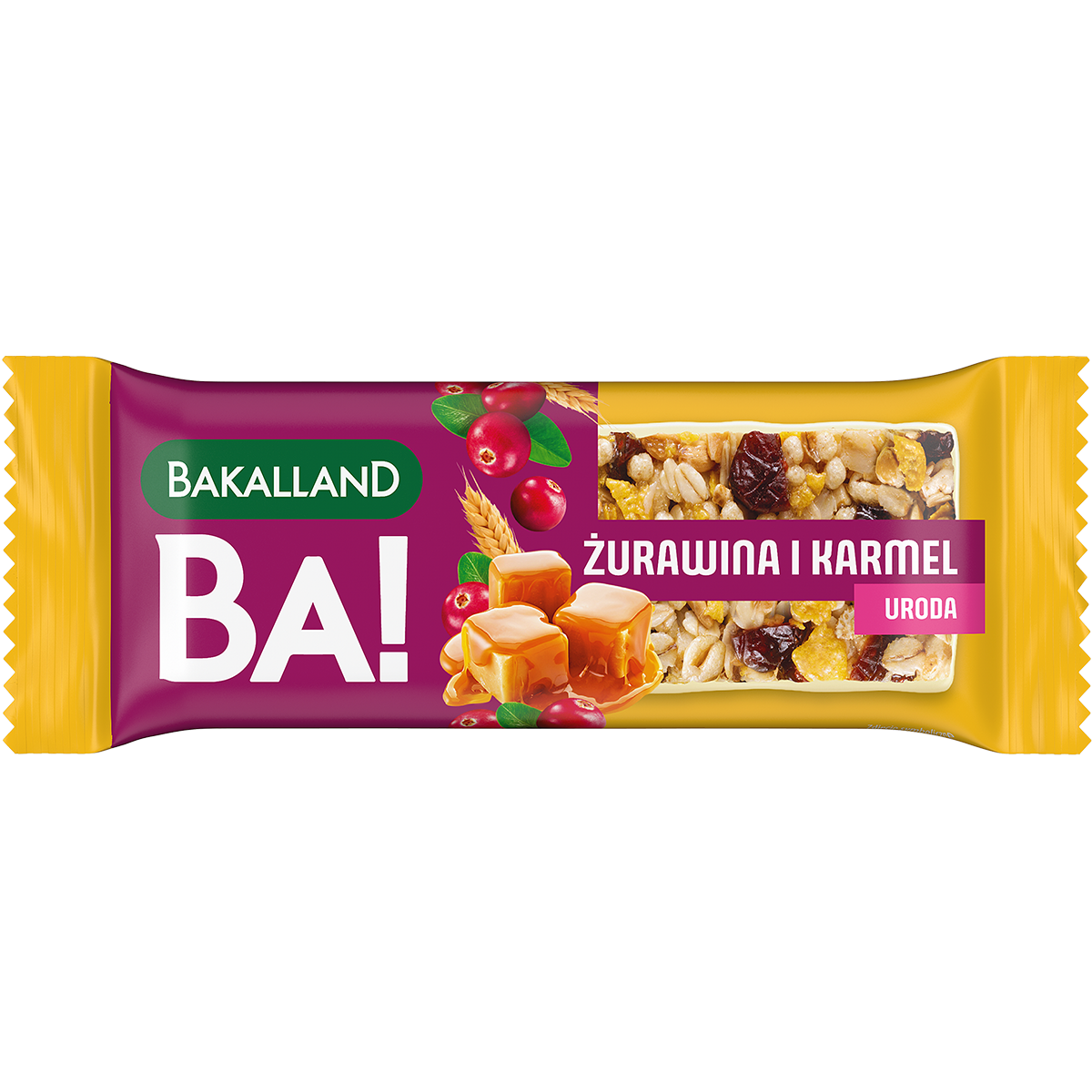 BAKALLAND Ba!lans Baton żurawina z karmelem