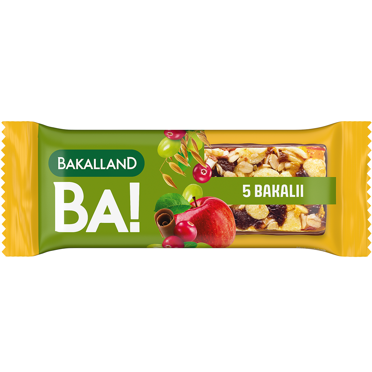 BAKALLAND BA! Baton zbożowy 5 bakalii z polewą kakaowo-mleczną frisco.pl