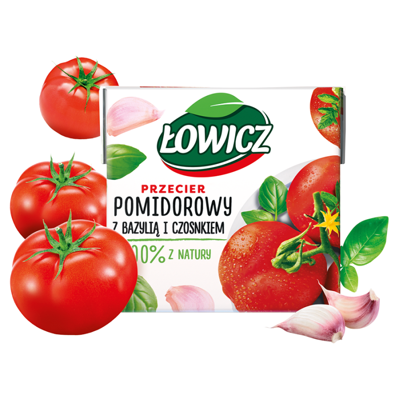 ŁOWICZ Przecier pomidorowy z bazylią i czosnkiem frisco.pl