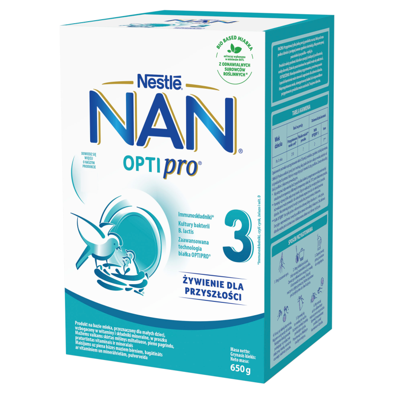 NESTLÉ NAN OPTIPRO 3 mleko modyfikowane dla dzieci po 1. roku