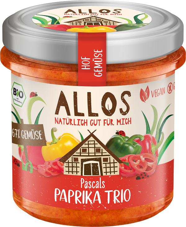 ALLOS Pasta warzywna z trzema rodzajami papryki BIO