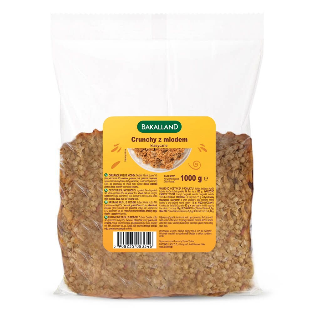 BAKALLAND Crunchy mieszanka zbóż śniadaniowa