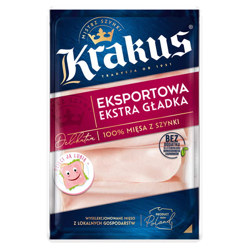 KRAKUS. Szynka eksportowa extra gładka frisco.pl