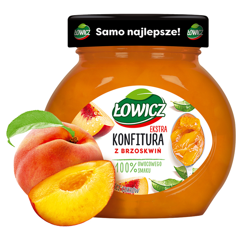 ŁOWICZ Konfitura extra z brzoskwiń niskosłodzona frisco.pl