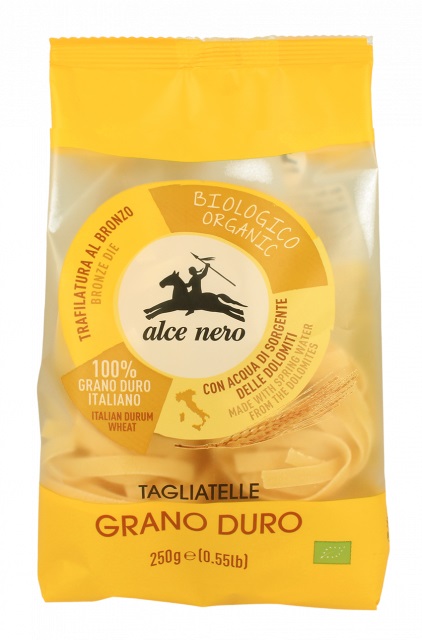 ALCE NERO Makaron semolinowy tagliatelle (gniazda) BIO