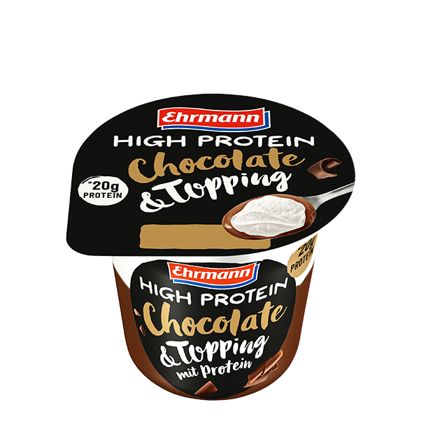 EHRMANN HIGH PROTEIN Deser proteinowy czekoladowy z bitą śmietanką