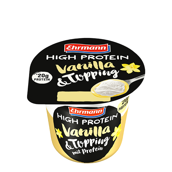EHRMANN HIGH PROTEIN Deser proteinowy waniliowy z bitą śmietanką