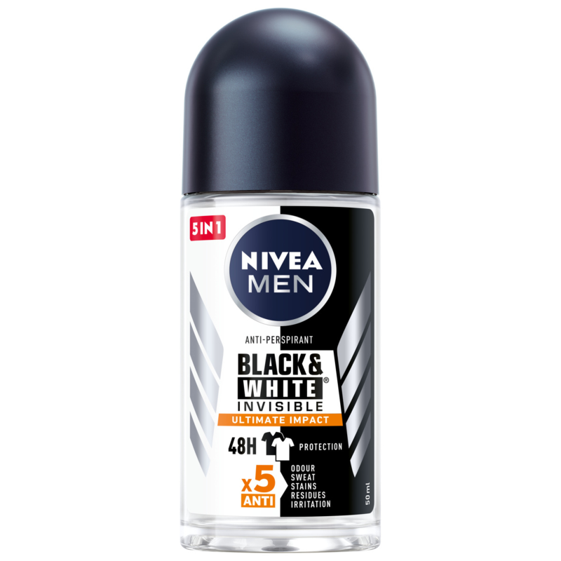 NIVEA MEN Black & White Invisible Ultimate Impact Antyperspirant w kulce frisco.pl