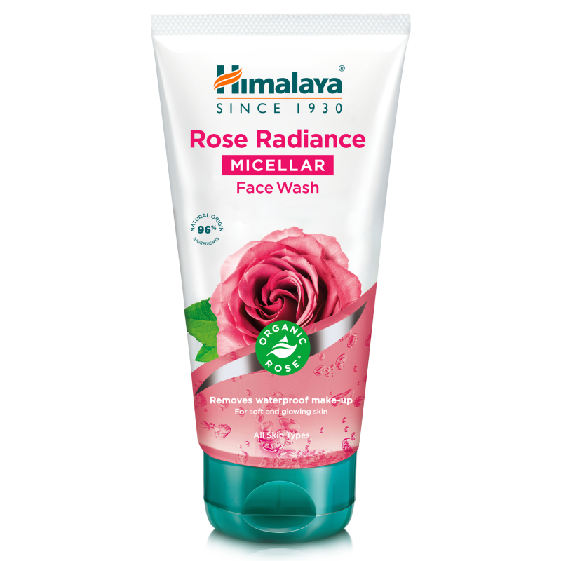 HIMALAYA Rozświetlający micelarny żel do mycia twarzy z organiczną różą