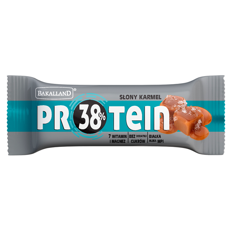 BAKALLAND Baton Proteinowy Słony Karmel frisco.pl