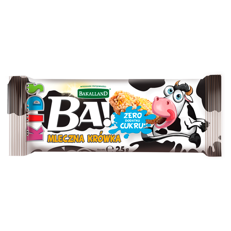 BAKALLAND BA! Kids Baton zbożowy mleczna krówka