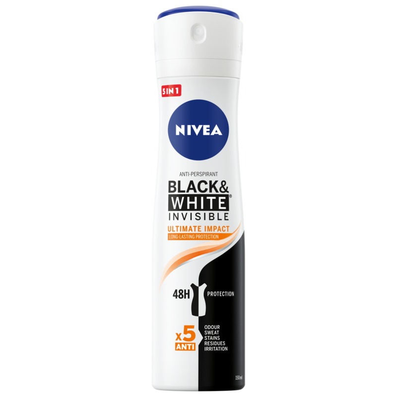 NIVEA Black & White Antyperspirant w sprayu Ultimate Impact frisco.pl