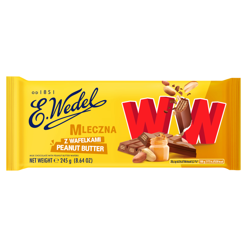 WEDEL Czekolada mleczna z wafelkami Peanut Butter WW frisco.pl