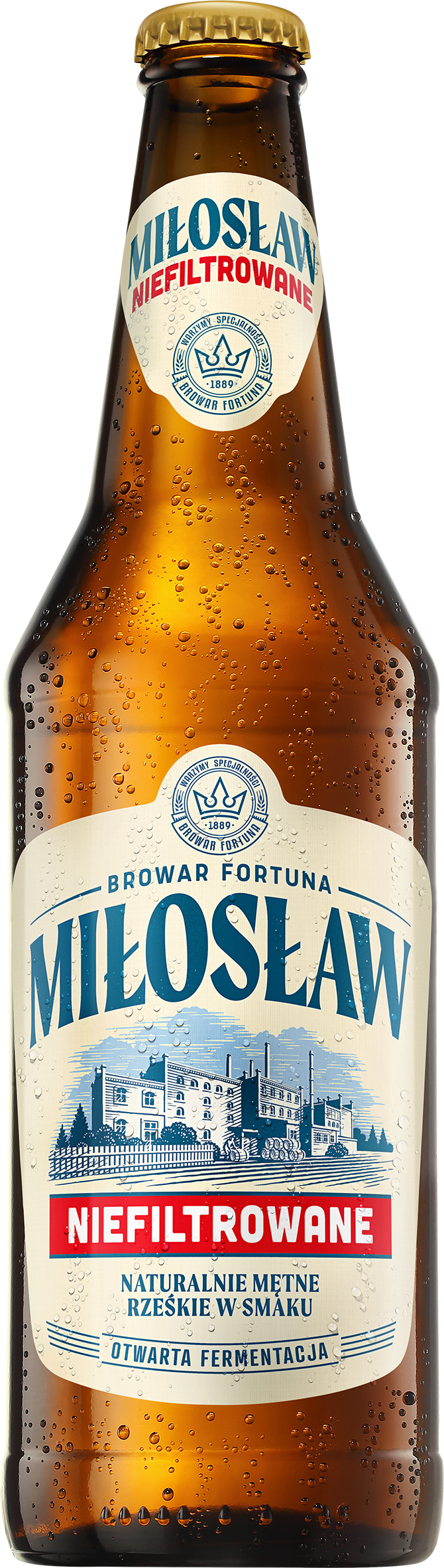 MIŁOSŁAW Niefiltrowane Piwo (butelka bezzwrotna)