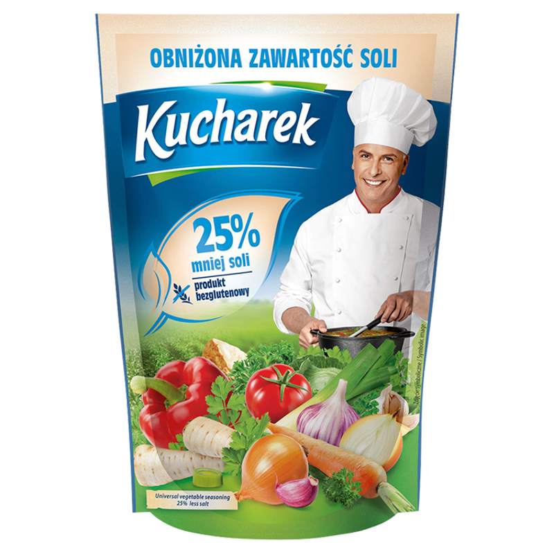 KUCHAREK Przyprawa do potraw (25% mniej soli) bezglutenowa
