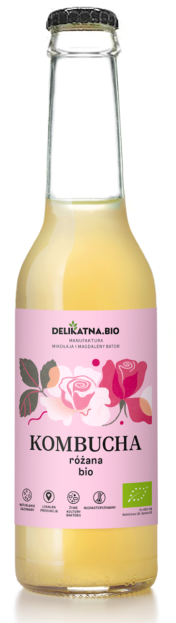 DELIKATNA Ekologiczna kombucha różana