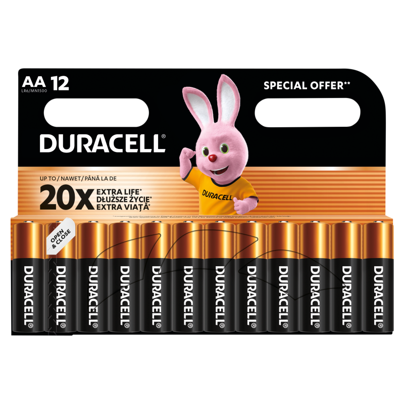 DURACELL AA/LR6 Baterie Alkaliczne12 szt.