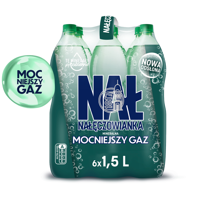 NAŁĘCZOWIANKA Naturalna woda mineralna Mocniejszy Gaz