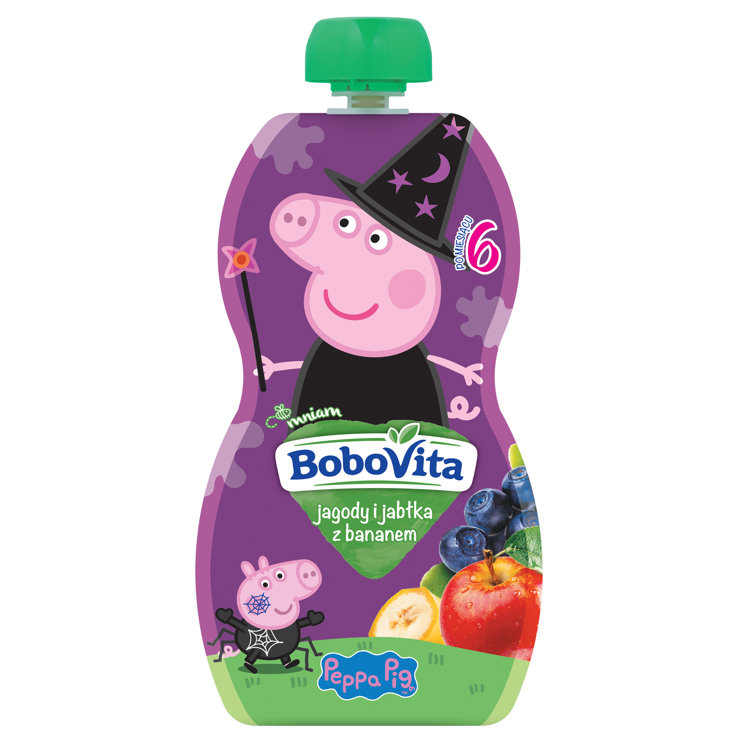 BOBOVITA Mus jagody, jabłka, banany po 6 miesiącu Świnka Peppa frisco.pl