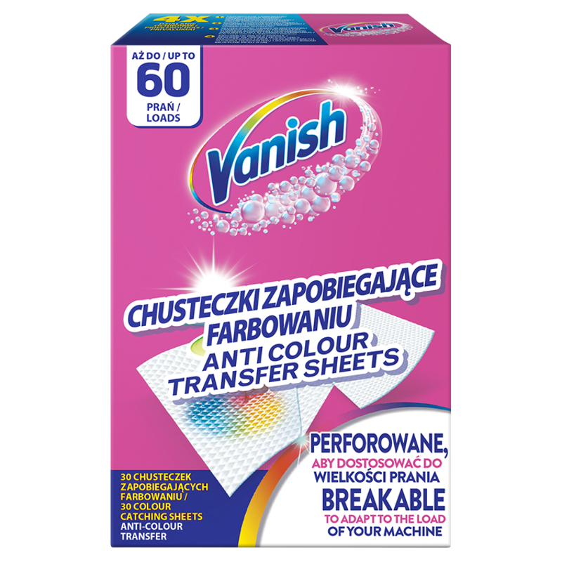 VANISH Color Protect Chusteczki zapobiegające farbowaniu 30 szt. frisco.pl