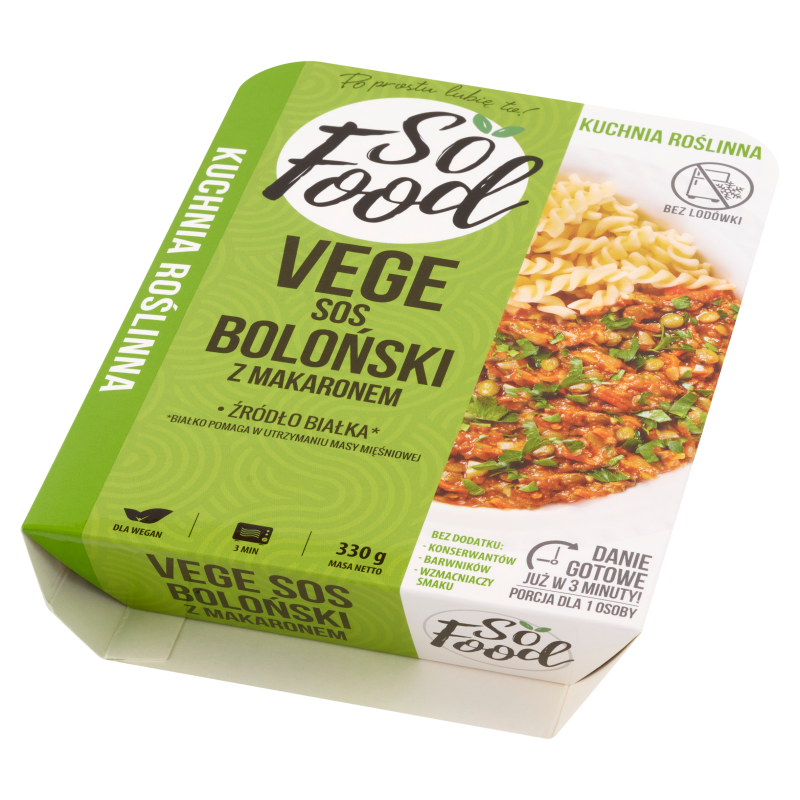SO FOOD Sos boloński z makaronem (wegetariański)