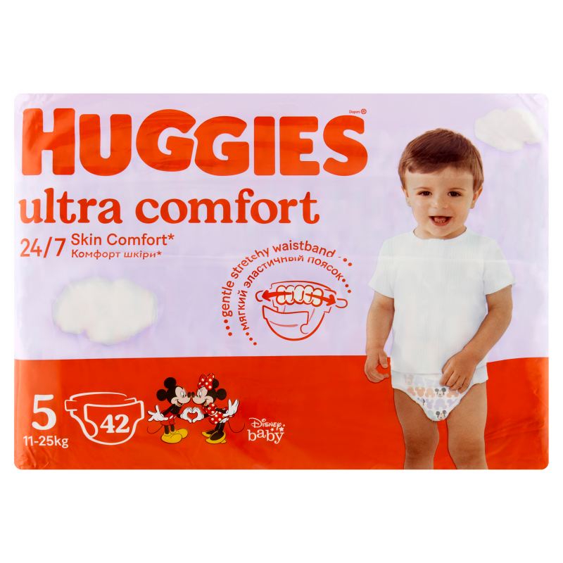 HUGGIES Ultra Comfort Pieluchy Rozmiar 5 (11-25 kg) 42 szt. frisco.pl