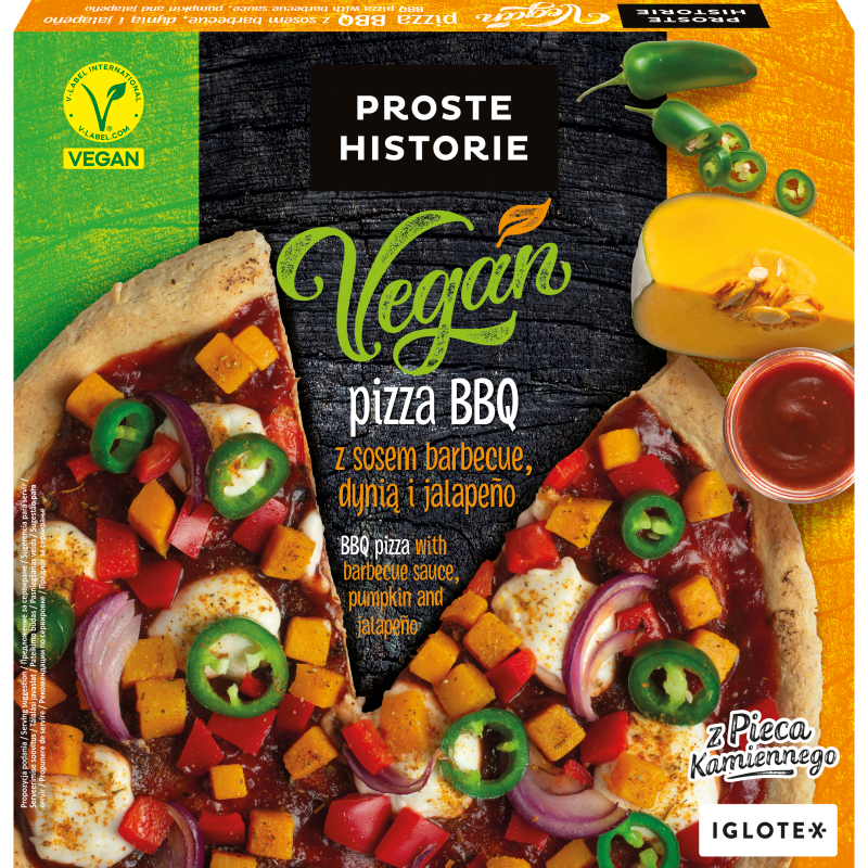 PROSTE HISTORIE VEGAN Pizza BBQ z dynią i jalapeno