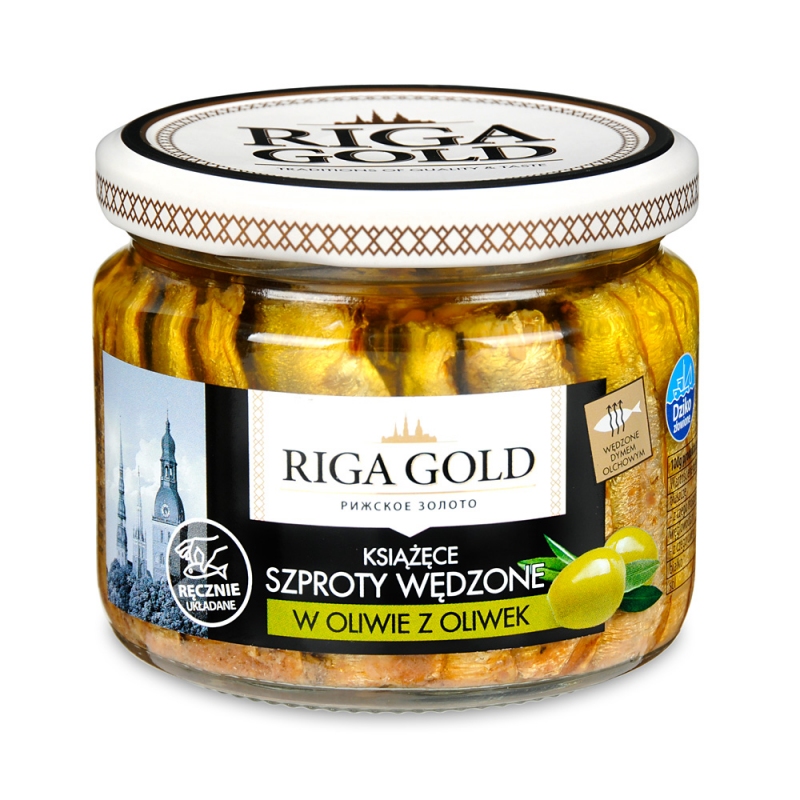 RIGA GOLD Szproty wędzone w oliwie z oliwek