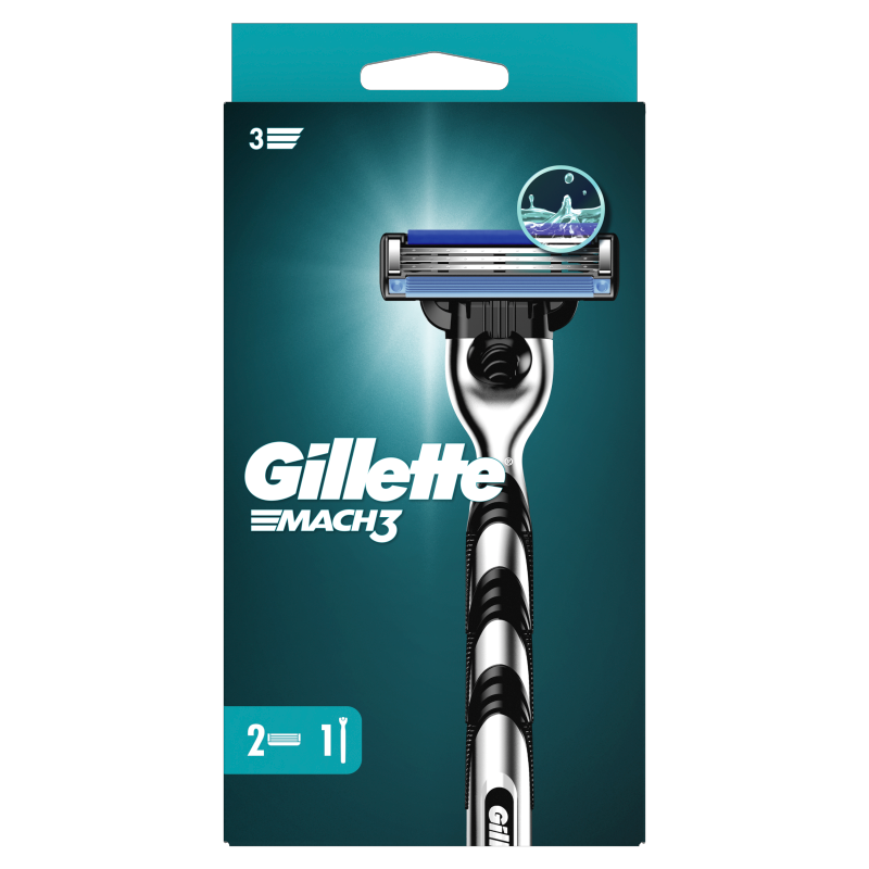 GILLETTE Mach3 Maszynka do golenia + 2 wkłady