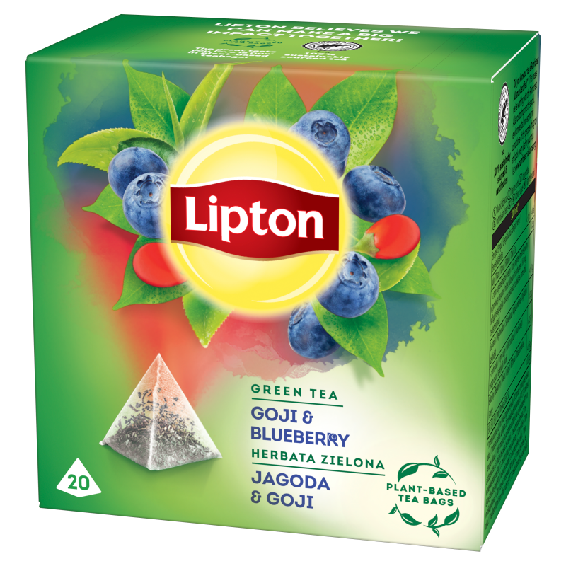 LIPTON Herbata zielona aromatyzowana Jagoda i Goji 20 piramidek frisco.pl